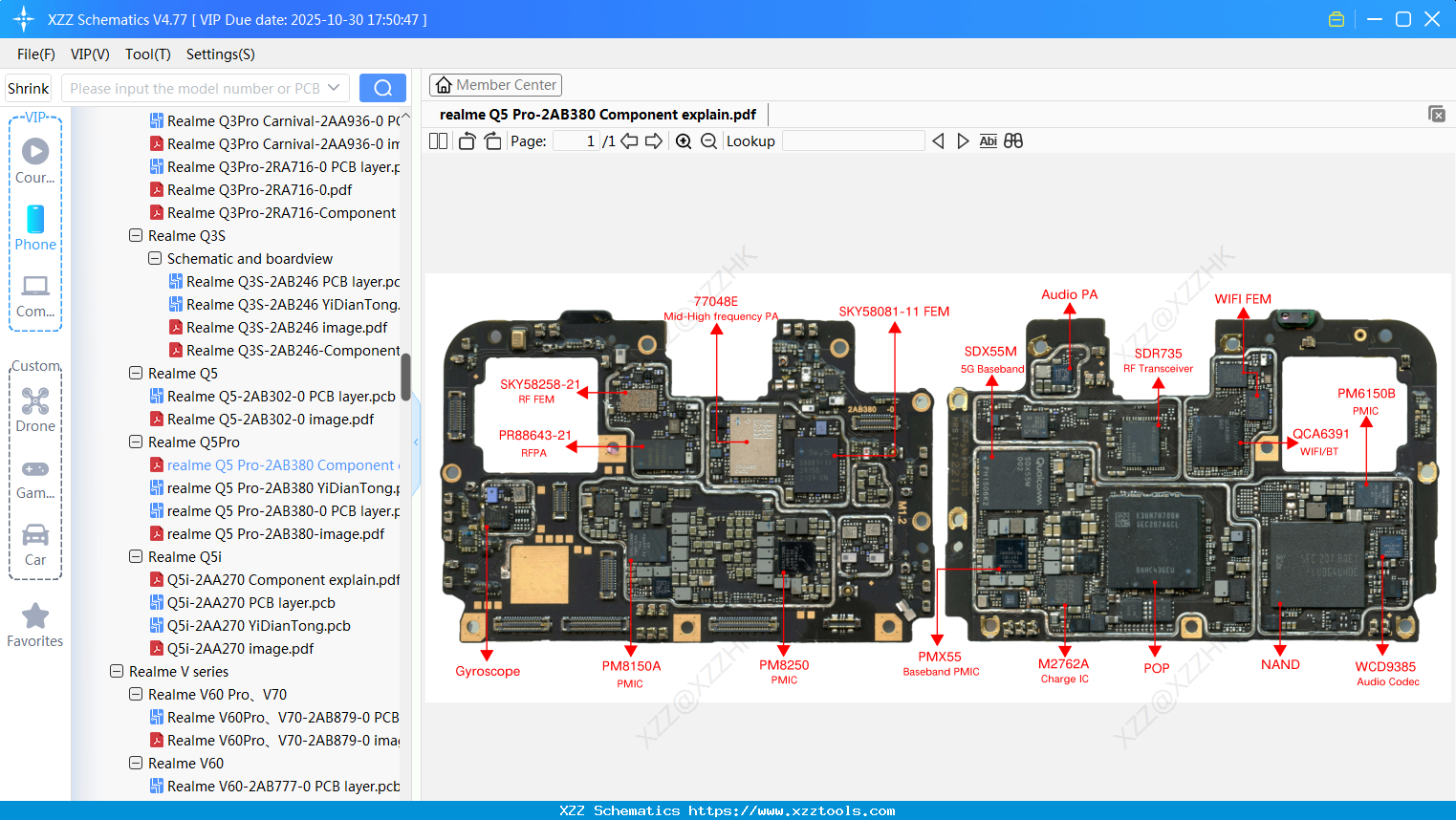 Realme Q5 Pro-2AB380 Component Explain
